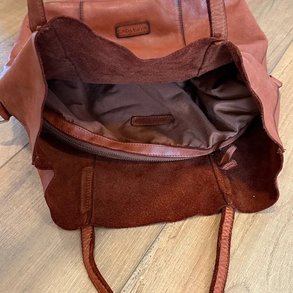 MARTA PONTI Slouchy LeatherTote Bag Crossbody with insert - Picture 3 of 13